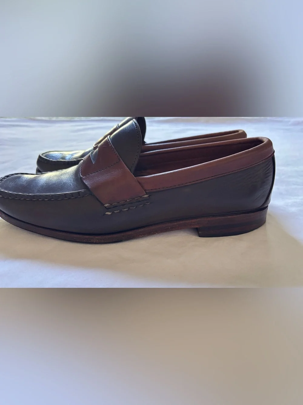 Allen Edmonds Burke Penny Loafers Men’s 9 Brown Leather Slip On Dress Shoes USA